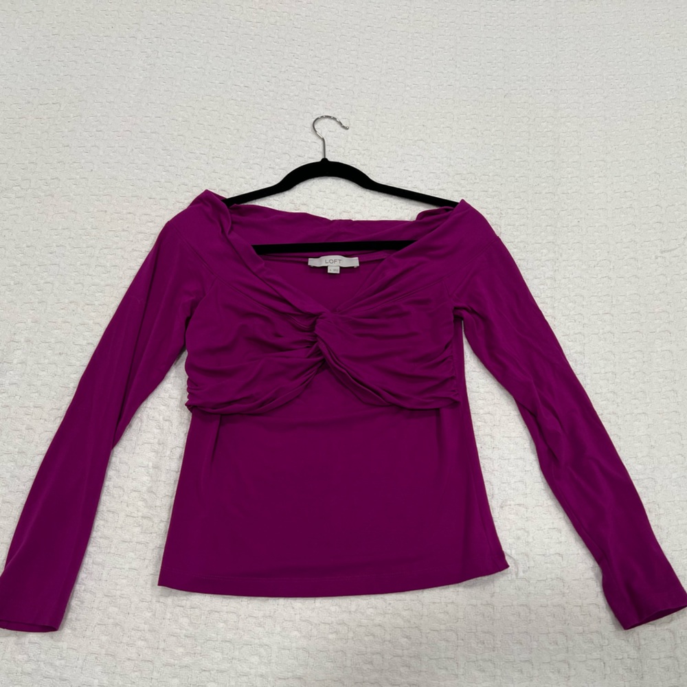 Loft sweetheart neck off the shoulder top